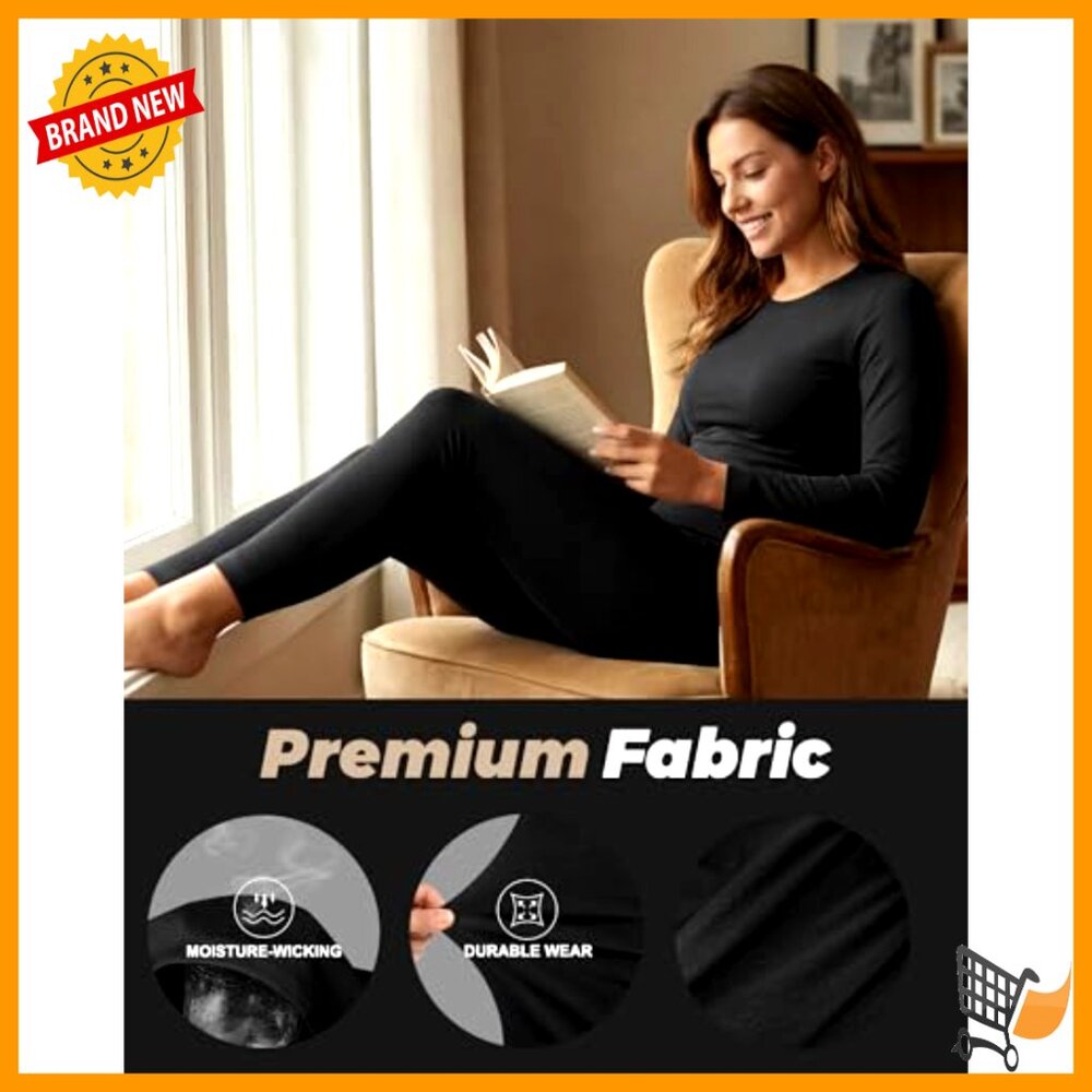 Fleece Lined Thermal Base Layer Set Long Johns To… - image 5